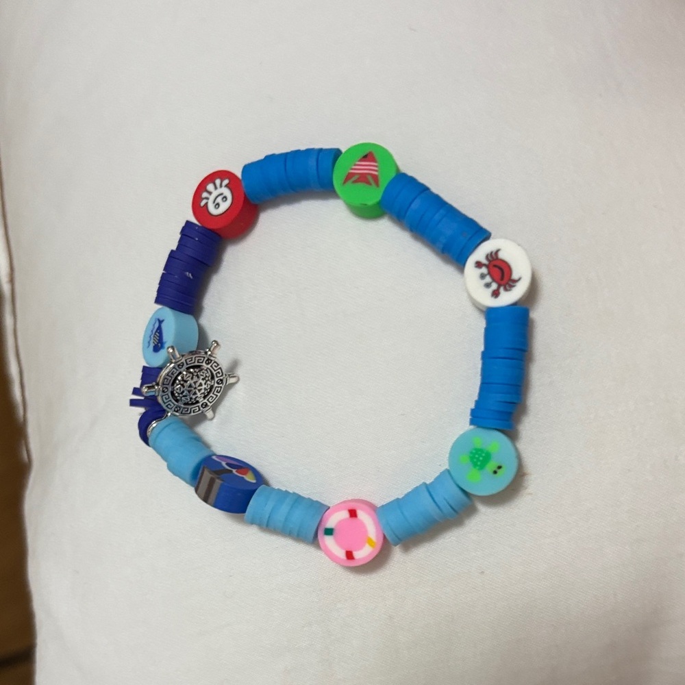 Colorful Beaded Bracelet with Charms